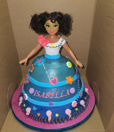 Encanto Birthday, Encanto Party, Barbie Doll Cakes, Navy Blue Nails, Barbie Cake, Doll Cake, 4th Birthday Parties, 4th Birthday, Blue Nails