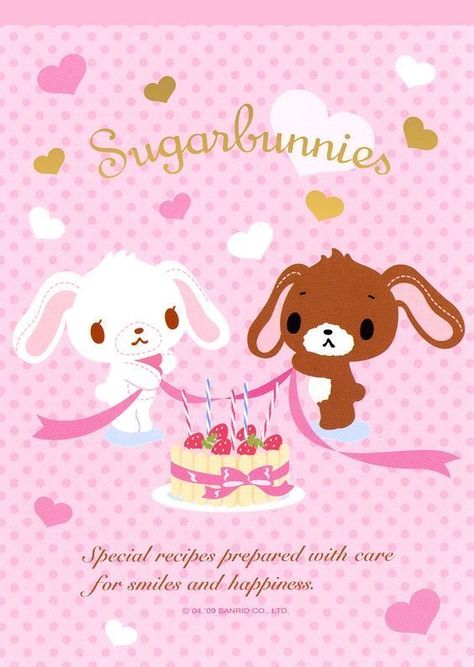 Sugarbunnies Sanrio, Sugar Bunnies, Bunny Poster, Anime Wall Prints !!, Japanese Poster Design, Charmmy Kitty, Sanrio Wallpaper, Poster Room, Japanese Poster