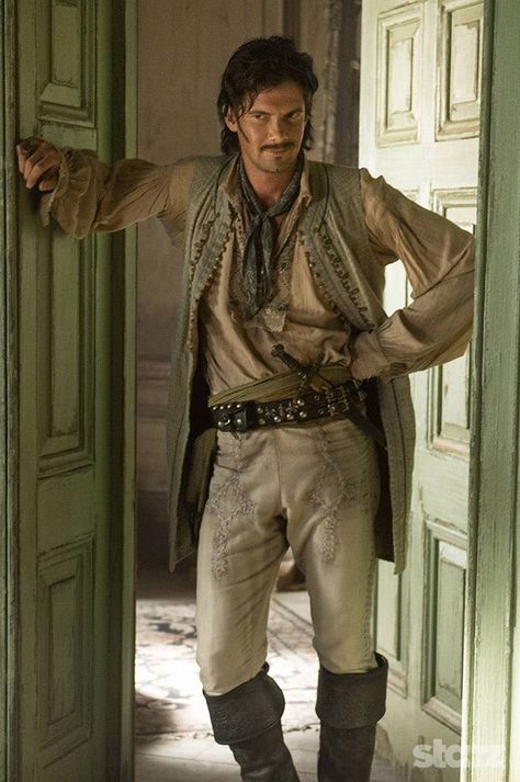 "Calico" Jack Rackham / Black Sails Jack Rackham, Black Sails Starz, Charles Vane, Pirate Garb, Calico Jack, Black Sails, Pirate Life, Pirate Costume, Man Standing