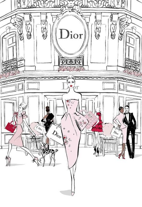 Dior Drawing Art, Fashion Wall Art Printables, Megan Hess Illustration, Aesthetic Barbie, Wall Art Printables, Megan Hess, Fashion Artwork, Fashion Wallpaper, Paris Art