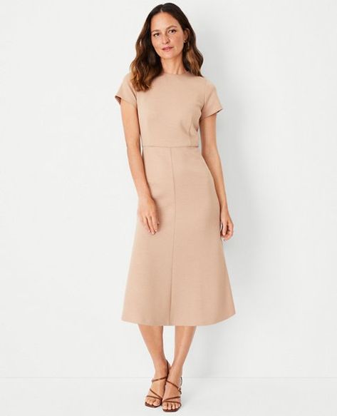 Women’s Dresses: Formal, Casual, & More | Ann Taylor The Flare, Work Dresses For Women, Knitted Suit, Professional Dresses, Feminine Dress, Ann Taylor Dresses, Double Knit, Business Dresses, Jewel Neck