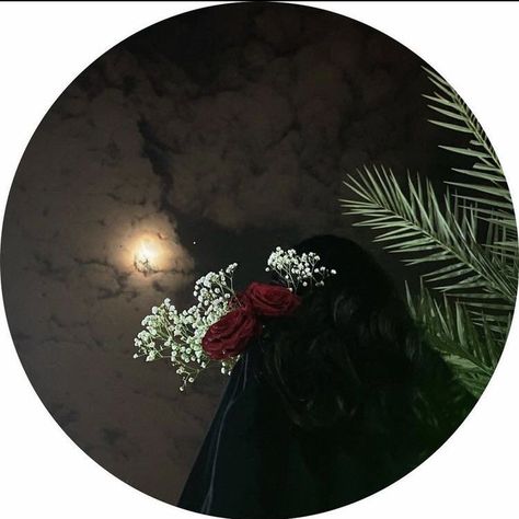 Moon, Flowers, Hair