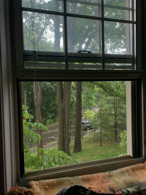 Rain Core, Satisfying Aesthetic, Mind Dump, I Love Rain, Rainy Morning, Forest Cabin, Future Apartment, Season Of The Witch, Window View