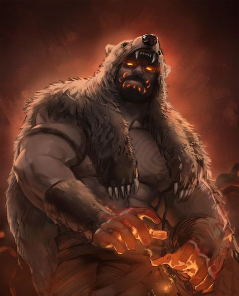 Bear Pelt Cloak, Cloaked Man Art, Male Bear, Dnd Druid, Bear Totem, Fantasy Story Ideas, Path Of Exile, Bear Man, Alien Concept Art