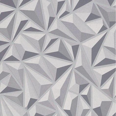 Erismann Geometric Triangle Pattern Wallpaper 3D Effect Embossed Geometric Wallpaper Texture, 3d Effect Wallpaper, Geometric Triangle Wallpaper, Triangle Wallpaper, Wallpaper Office, Wallpaper Texture, Wallpaper Print, Printable Ideas, Geometric Triangle