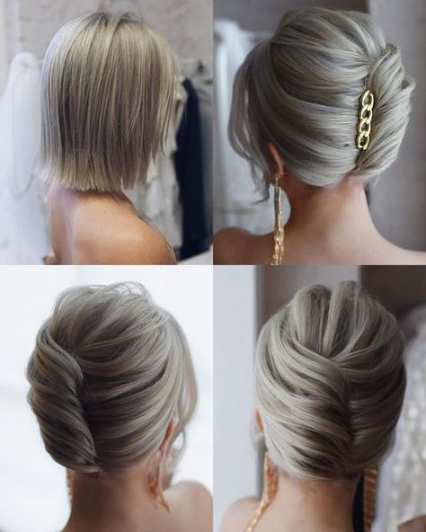 Easy Wedding Hairstyles, Wedding Hairstyles For Short Hair, Gorgeous Wedding Hairstyles, Style For Wedding, Short Hair Up, Easy Wedding, Mother Of The Bride Hair, Hairstyles Natural, Vevey