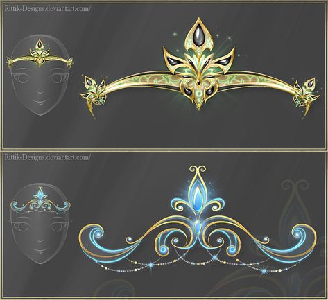 Fantasy Crown, Anime Jewelry, Fantasy Drawings, Drawing Anime Clothes, Anime Accessories, Magical Jewelry, My Gallery, Fashion Design Drawings, Magic Art