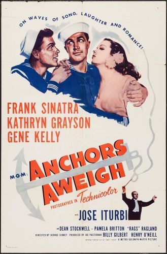 Kathryn Grayson, Old Movie Poster, Classic Films Posters, Old Movie Posters, Film Vintage, Anchors Aweigh, Old Movie, Musical Film, Metro Goldwyn Mayer