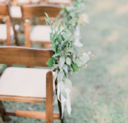 Greenery Aisle Markers, Eucalyptus Aisle, Ferns Wedding, Simple Church Wedding, Pew Decor, Pew Markers, Fern Wedding, Pew Ends, Aisle Markers