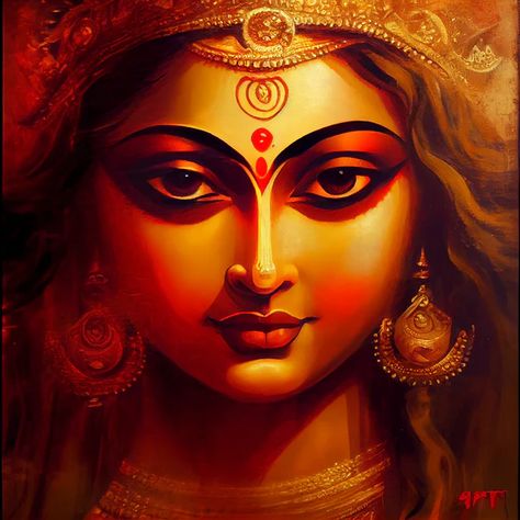 Durga Ma Face Painting, Durga Maa Reference, Durga Face Art, Maa Durga Drawing Painting, Durga Maa Face Painting, Durga Ji Painting, Maa Durga Acrylic Painting On Canvas, Maa Durga Canvas Painting, Durga Painting Artworks Abstract