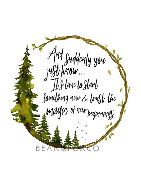 Inspirational Quote Forest Art Watercolor Art Print Magic - Etsy Australia Magic Quotes, Feel Good Quotes, Forest Art, E Card, Quotable Quotes, Art Watercolor, Inspirational Quote, Great Quotes, Inspirational Words