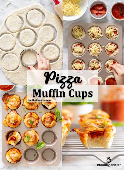 Muffin Tin Pizza, Pizza Muffins Recipe, Muffin Cups Recipes, Pizza Cupcakes, Pizza Cups, Short Trendy Haircuts, Pizza Muffins, Best Food Trucks, Muffin Tin Recipes