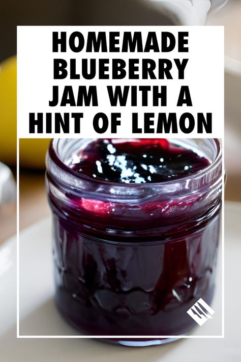 Homemade Blueberry Jam with a Hint of Lemon – santokuknives Blueberry Jam Recipe Easy, Blueberry Lemon Jam, Homemade Blueberry Jam, Bordelaise Sauce, Jam Canning, Lemon Jam, Canning Jam Recipes, Blueberry Jam Recipe, Berry Jam