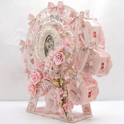 Taradawnbrown's Gallery - Scrapbook.com Ferris Wheel Decor, Shabby Chic Diy Crafts, Wheel Craft, Baby Shower Gift Basket, Beautiful Museum, Diy Gift Set, Cool Paper Crafts, Craft Desk, Shabby Chic Crafts