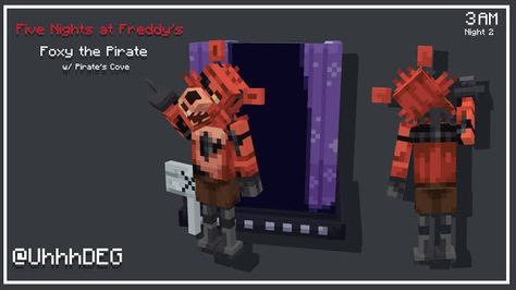 Minecraft Fnaf Building, Blockbench Models, Minecraft Concept, Fnaf Minecraft, Minecraft Models, Minecraft Fnaf, Minecraft Dungeons, Minecraft Mod, Pirates Cove