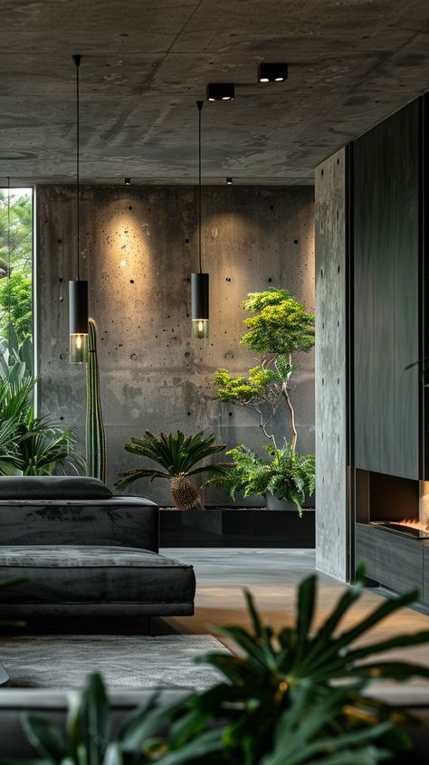 On Day 5 of our 15-day Trendy Material challenge, we feature Concrete Effect Wallpaper, perfect for industrial interior design. This wallpaper captures the raw, edgy beauty of concrete, adding a modern touch to any space. It pairs well with metal, wood, and exposed brick, ideal for feature walls. Easy to install and maintain, it offers a versatile, stylish transformation. Join us for the rest of the challenge to explore more trendy materials!
Home Decor, Home Transformation, Garden, Photography Concrete Wall Restaurant, Industrial Grey Wall, Concrete Wall Design Interior, Concrete Apartment Decor, Modern Concrete House Interior, Raw Material Interior Design, Cement Walls Interior, Cement Wall Interior, Organic Industrial Interior