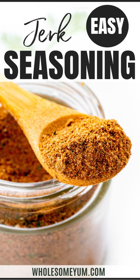 Jerk Seasoning Recipe Jerk Seasoning Recipe, Jamaican Seasoning, Jamaican Jerk Seasoning, Summer Bbq Recipes, Dry Rub Recipes, Spice Blends Recipes, Spice Mix Recipes, Homemade Spice Blends, Seasoning Recipe