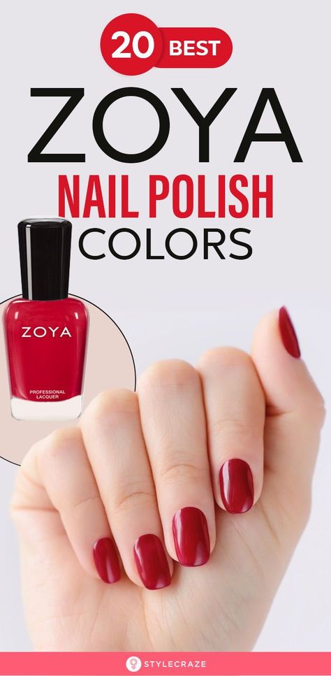 Zoya Red Nail Polish, Best Zoya Nail Polish Colors, Best Red Polish, Zoya Nail Polish Swatches, Best Toe Nail Color, Zoya Nail Polish Colors, Drugstore Nail Polish, Essence Nail Polish, Best Nail Polish Brands