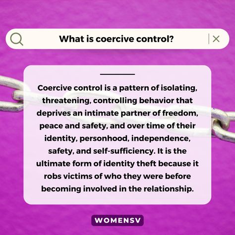 What is coercive control? Coercive Control Signs, Coercive Control Relationships, Coercive Control Quotes, Controlling Behavior, Coercive Control, Control Quotes, Healing Journaling, Break The Cycle, Mental Health Counseling