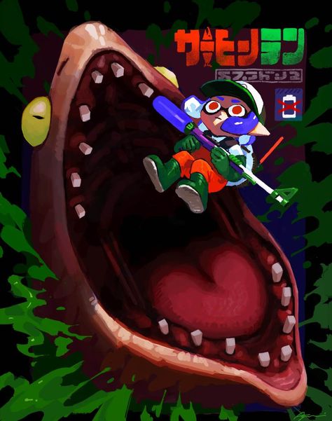 . Splatoon Memes, Nintendo Splatoon, Splatoon 2 Art, Salmon Run, Nintendo Art, Squid Games, Video Game Art, Splatoon, Cartoon Character