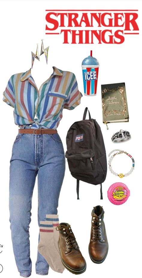 Stranger Things Fashion Inspiration, Stranger Things Inspired Outfits, 80s Hair Tutorial, Stranger Things Fashion, Stranger Things Style, 80s Inspired Outfits, 80s Outfits, Yeri Mua, Stranger Things Outfit