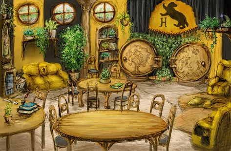 Hufflepuff Common Room Hufflepuff Common Room, Hogwarts Hufflepuff, Hufflepuff Aesthetic, Hufflepuff Pride, Hufflepuff House, Fantastic Beast, Harry Potter Hufflepuff, Images Harry Potter, Harry Potter Houses