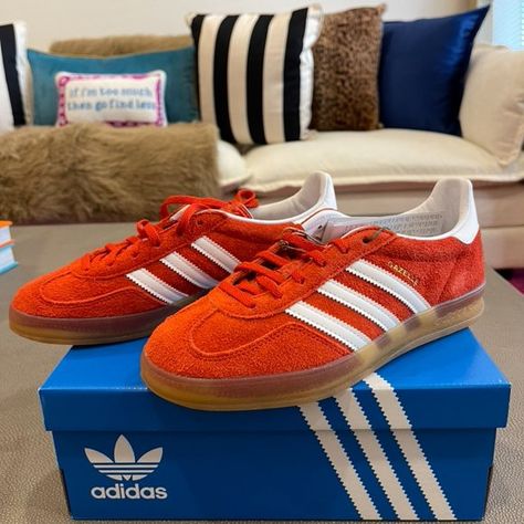 Adidas Gazelle Bold Orange Gum Adidas Spezial Orange, Adidas Gazelle Orange, Adidas Gazelle Bold, Gazelle Bold, Adidas Orange, 2024 Goals, Adidas Originals Gazelle, Adidas Spezial, Orange Shoes