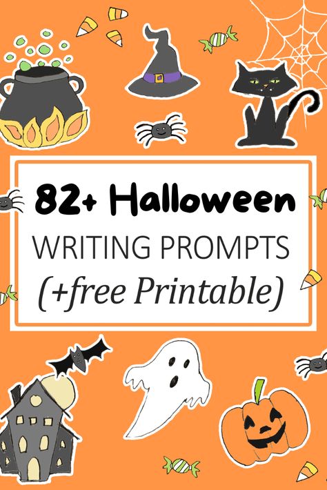 Reflective Journal Prompts, Halloween Creative Writing, Homeschool Halloween, October Writing, Writing Horror, Halloween Writing Prompts, Creative Writing Worksheets, Elementary Writing Prompts, Free Writing Prompts