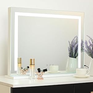 Large Vanity Mirror, Vanity Mirror With Lights, Hollywood Vanity Mirror, Lighted Makeup Mirror, Large Vanity, Desk Mirror, Led Makeup Mirror, Circle Light, Vanity Organization