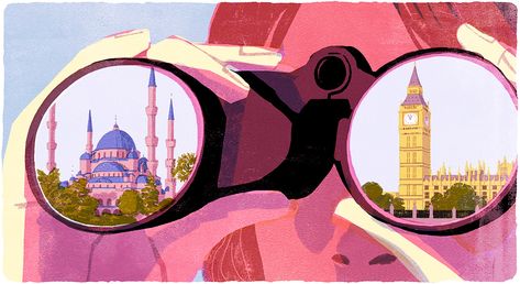 Conceptual Spot Illustrations on Behance Elif Shafak, Travel Creative, Conceptual Illustration, Many Thanks, Line Illustration, Flat Illustration, Editorial Illustration, Color Textures, News Blog