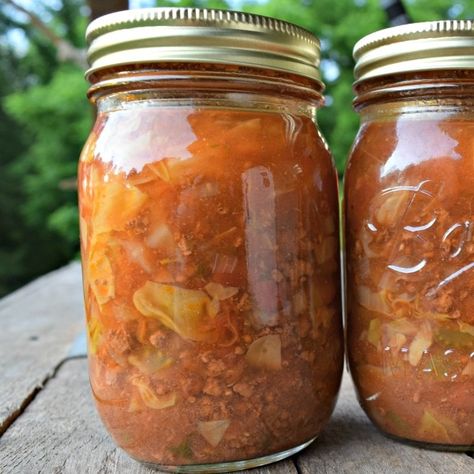 Keto friendly, low carb and gluten free. Learn how you can make this homemade cabbage beef soup and safely can it as well. Cabbage beef soups makes a great weeknight dinner meal that is a warm comfort food for the cold winter months. Open a jar and enjoy. Canning Essentials, Cabbage Beef Soup, Canning Soups, Canning Cabbage, Water Canning, Canned Meals, Canning Meals, Red Recipes, Warm Comfort Food