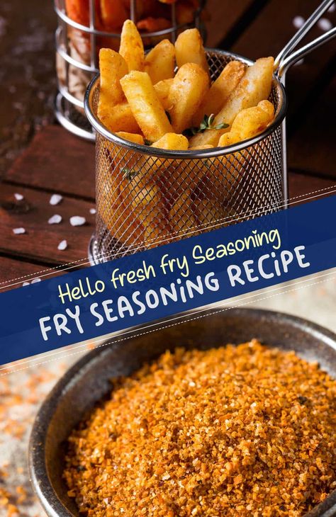 This Hello Fresh Fry Seasoning copycat recipe brings a delicious blend of savory and mildly spicy flavors to your homemade dishes. Easy to make and customizable, this versatile seasoning can be used in various recipes, from classic French fries to grilled meats and roasted vegetables. Fry Seasoning Hello Fresh, Homemade French Fry Seasoning, Hello Fresh Fry Seasoning Recipe, French Fries Seasoning Recipes, Copycat Hello Fresh Recipes, Copycat Hello Fresh, French Fry Seasoning Recipe, Fry Seasoning Recipe, French Fries Homemade