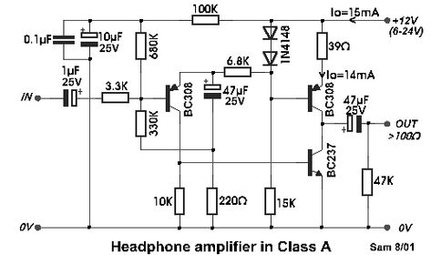 Portable Music Player, Valve Amplifier, Electronic Projects, Electronic Schematics, Headphone Amp, Headphone Amplifiers, Speaker Wire, Audio Amplifier, Circuit Diagram