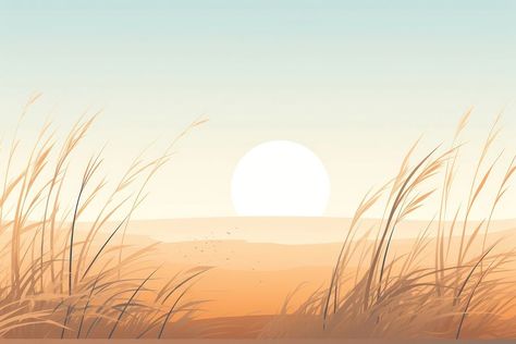 Beach Grass field grass backgrounds landscape.  | premium image by rawpixel.com / Fluke Plain Background Landscape, Backgrounds Landscape, Orange Plain, Plains Landscape, Field Background, Grass Background, Beach Grass, Illustration Wallpaper, Wheat Field