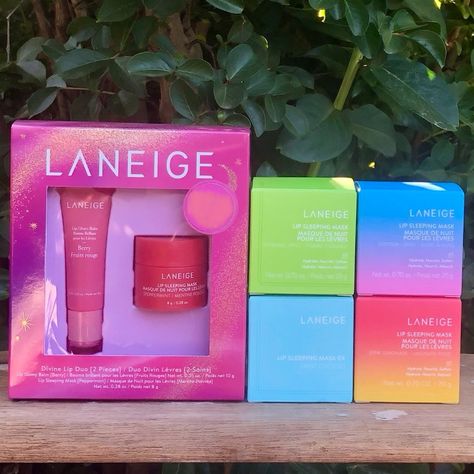 This Listing Includes: One New, Unopened Laneige Divine Lip Duo Set This 2 Pc Set Includes: -One New, Unused Laneige Berry Lip Glowy Balm .35 Oz (10 G) -One New, Unused Laneige Peppermint Lip Sleeping Mask .28 Oz (8 G) -One New, Unopened Laneige Caramel Apple Lip Sleeping Mask .70 Fl Oz (20 G) -One New, Unopened Laneige Cotton Candy Lip Sleeping Mask .70 Fl Oz (20 G) -One New, Unopened Laneige Mint Choco Lip Sleeping Mask .70 Fl Oz (20 G) -One New, Unopened Laneige Pink Lemonade Lip Sleeping Mas Acne Help, Bow Nail Designs, Candy Lips, Travel Skincare, Lip Gloss Homemade, Best Lip Gloss, Berry Lips, Skincare Inspiration, Laneige Lip Sleeping Mask