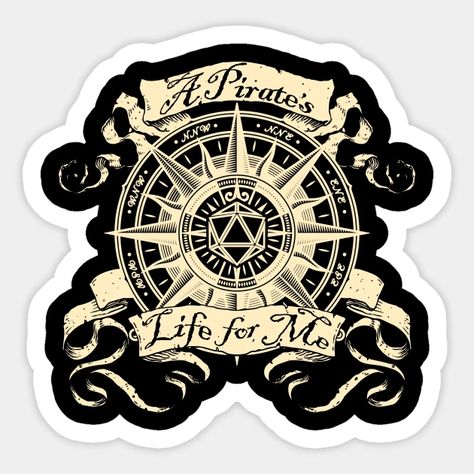 A Pirate’s Life for Me - Pirate - Sticker | TeePublic Pirate Stickers, Reading Stickers, Dnd Crafts, Sea Underwater, Single Stickers, Pirate Art, Sticker Inspo, Jack Sparrow, A Wallpaper