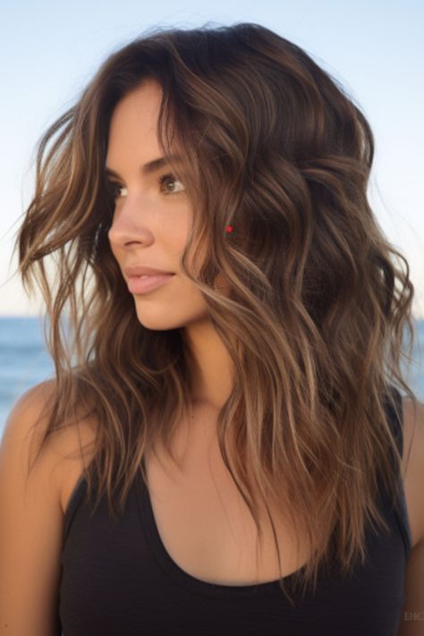 Beachy Waves Long Hair, Messy Layers, Hair Play, Messy Waves, Messy Curls, Layered Hairstyles, Long Layered Haircuts, Playing With Hair, Beachy Waves