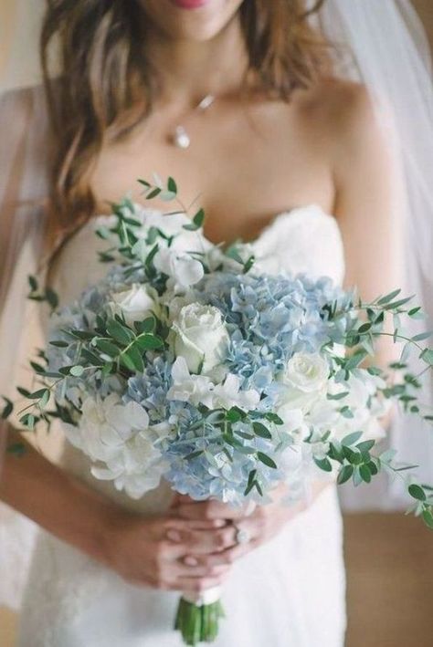 blue hydrangea wedding bouquet ideas #obde #blueweddingcolors Blue Hydrangea Bouquet, Blue Hydrangea Wedding, Hydrangea Bouquet Wedding, Blue Wedding Bouquet, Hydrangea Bouquet, Hydrangeas Wedding, Blue Wedding Flowers, Dusty Blue Weddings, Blue Bouquet