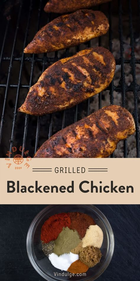 Grilled Blackened Chicken, Blackened Chicken Seasoning, Homemade Blackened Seasoning, Spicy Chicken Breast, Homemade Barbecue Sauce Recipe, Blackened Chicken Recipe, Barbeque Chicken, Blackened Seasoning, Blackened Chicken