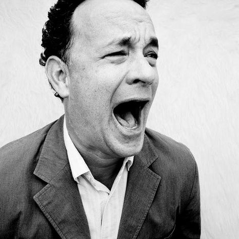 Tom Hanks. You can almost hear his laugh in this picture. Weird Characters, Vincent Cassel, Septième Art, Film Stars, Catherine Deneuve, Alain Delon, Kirsten Dunst, Tom Hanks, Weird Art