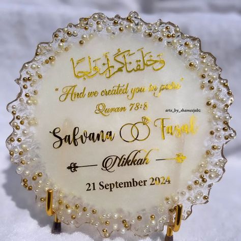 Resin nikah frame another customisation Make your frnds nikah day more special DM for any customised Resin art and calligraphy work #resin #resinartwork #newpost #artsbyshameejabz #explorepage #explore #newcollection #viral Nikah Frame, Resin Wedding, Wedding Frame, Cool Wallpapers For Phones, Resin Artwork, Wedding Frames, Resin Crafts, Cool Wallpaper, Resin Art