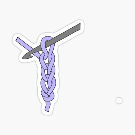 Crochet hook making a single chain sticker! • Millions of unique designs by independent artists. Find your thing. Crochet Stickers, Chain Sticker, I Love Crochet, Knitting Humor, Crochet Humor, Sewing Machine Needles, Crochet Girls, Crochet Lovers, Crochet Woman