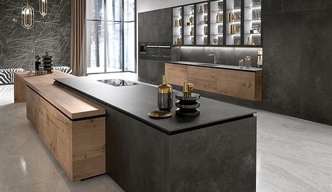 Dapur Skandinavia, Industrial Decor Kitchen, Vstupná Hala, Industrial Kitchen Design, Kabinet Dapur, Interior Minimalista, Kitchen Decor Modern, Luxury Kitchen Design, Luxury Kitchens