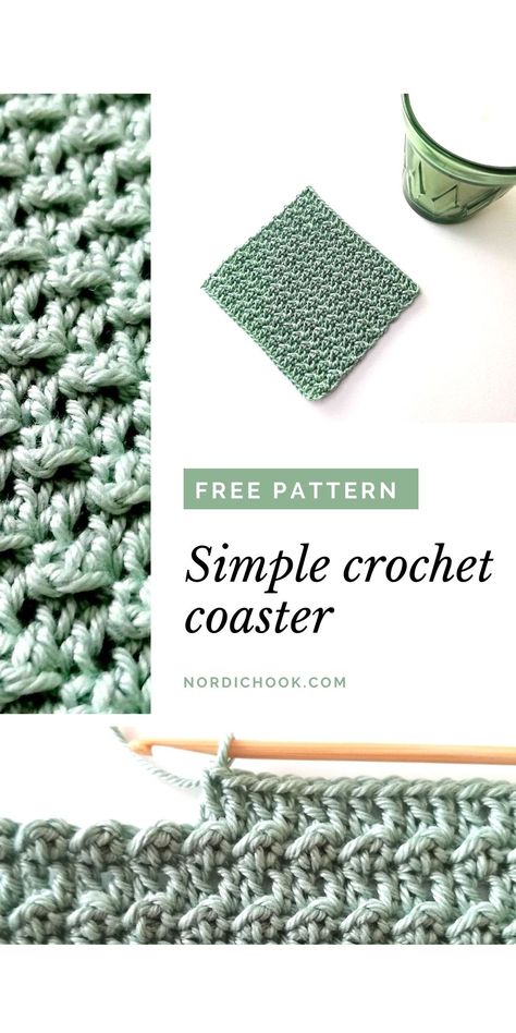 Get this free crochet pattern and make this simple Floret stitch coaster! It is quick and easy to make, perfect for beginners. The pattern includes detailed photo instructions explaining how to make the coaster. #crochet #crochetcoaster #freecrochetpattern #crochetpattern #crochettutorial #homedecor Crochet Dish Towels, Crochet Pot Holders Free Pattern, Coaster Crochet, Crochet Coasters Free Pattern, Knitted Washcloths, Coaster Pattern, Mug Rug Patterns, Crochet Stitches For Blankets, Crochet Coaster Pattern