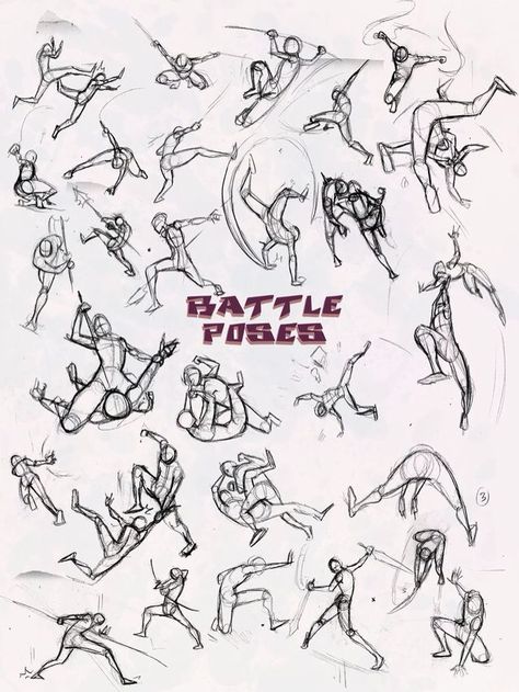 Battle posses Swords Design, Action Pose Reference, Drawing Body Poses, Some Sketches, Different Poses, Gesture Drawing, Funny Illustration, Poses References, Figure Drawing Reference