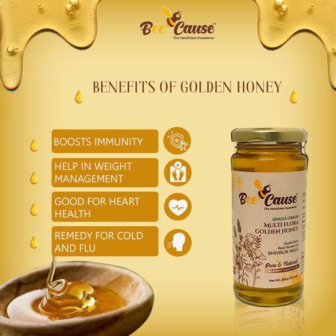 Immunity, Golden honey, Weight loss, Weight, Heart Health, Heart,   Cold, Flu, Honey,  Bee honey, Bee Cause, use of honey Remedy For Cold, Honey Remedies, Honey Jar Labels, Healthy Sweeteners, Honey Art, Honey Photography, Honey Bottles, Honey Benefits, Social Media Branding Design