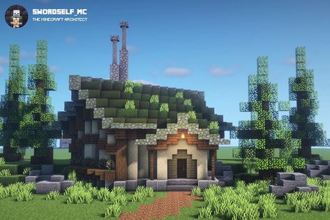 Minecraft Diagonal Builds, Minecraft Diagonal House, Diagonal Building, Cottagecore Village, Build Minecraft, Playing Minecraft, Minecraft Houses Survival, Medieval House, Minecraft Medieval