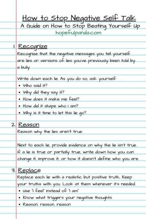 Stop Negative Self Talk, Be Kinder To Yourself, Counseling Kids, Losing 40 Pounds, Therapy Worksheets, Positive Self Talk, Journal Writing Prompts, Mental Health Support, Behavioral Health