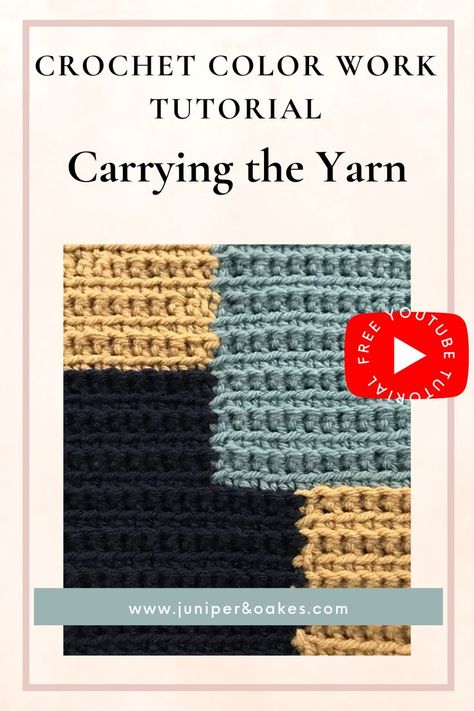 This is a video tutorial for how to carry the yarn in crochet colorwork to add different colors in your crochet projects. Crochet Color Work, Crochet Colorwork, Your Crochet, Crochet Videos Tutorials, Crochet Videos, Video Tutorial, A Video, My Blog, Crochet Projects