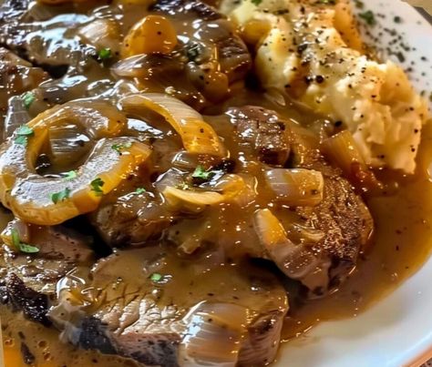 Search Results for “Cubed Steak with Onion Gravy” – Chloe foods Cube Steak With Onion Gravy, Steak With Gravy Recipes, Cubed Steak With Gravy, Steak With Gravy, Cubed Steak, Homemade Comfort Food, Cube Steak, Southern Dishes, Onion Gravy